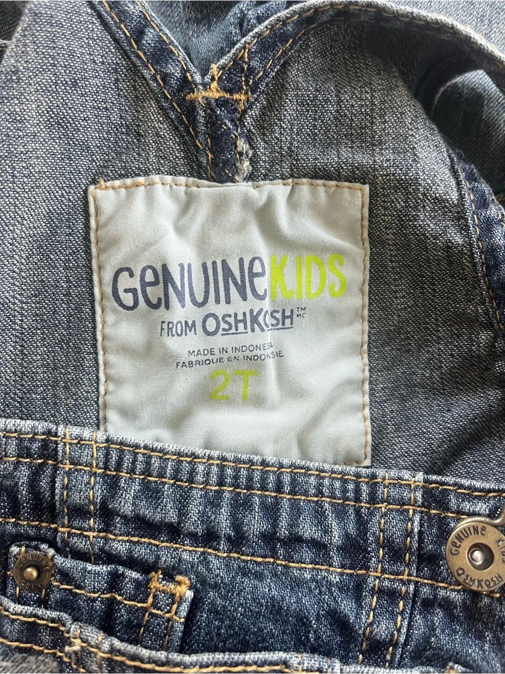 OshKosh Denim Short Overalls - Blue